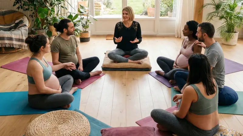 Charlotte accompagnant une future maman